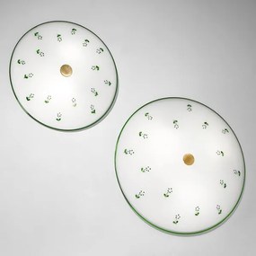 Plafonieră Kolarz 731.U13.4.21 NONNA 3xE27/60W/230V d. 42 cm verde/alamă