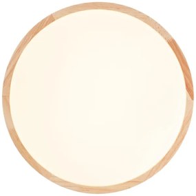 Brilliant - Plafonieră LED SLIMLINE, 22 W, 230 V, Ø 39 cm, lemn de cauciuc