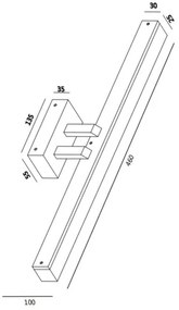 Fabas 3362-26-138 - LED Iluminat oglinda baie SAURA LED/10W/230V