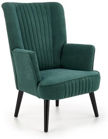 Fotoliu tapitat Delgado Velvet verde – H100 cm