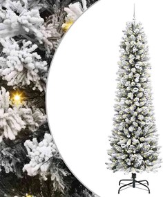 vidaXL Brad de Crăciun artificial Alb 240 cm PVC și metal și plastic