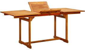vidaXL Masă de grădină, (120-170)x80x75 cm, lemn masiv de acacia