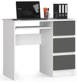 Masă PC Benicio (Alb + grafit gri) (D). 1070847