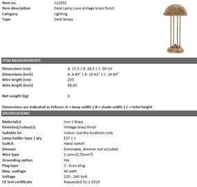 Veioza design LUX Livre alama vintage 112932 HZ