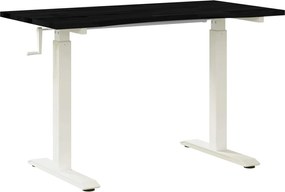 vidaXL Birou Alb și maro închis 120 x 60 cm Lemn de stejar masiv