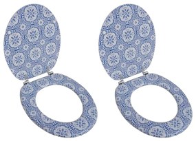 vidaXL Capace WC, 2 buc., MDF, model porțelan