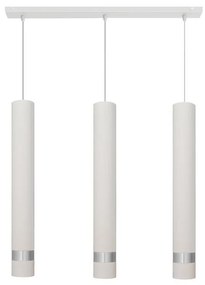 LED Lustră pe cablu TUBA 3xGU10/6,5W/230V albă/crom mat