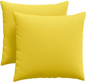 vidaXL Perne pentru canapea 2 pcs Galben Deschis 45 x 45 cm țesătură