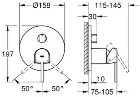 Baterie GROHE PLUS, crom lucios, 24093003