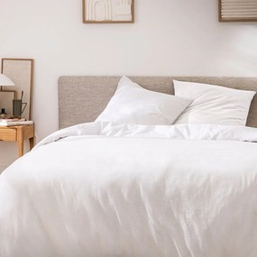 Lenjerie de pat albă din bumbac pentru pat dublu/extinsă cu 3 piese 240x220 cm Meline – douceur d'intérieur