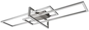 Plafoniera LED design modern Thabita alb, crom satin