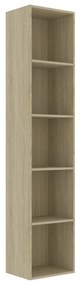 800957 vidaXL Bibliotecă, stejar sonoma, 40x30x189 cm, PAL