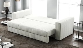 Canapea extensibilă dumonde cu ladă de depozitare si sezut confortabil din spuma high-density, Gloria Ambience Ivory 240x100 cm