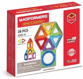 Set magnetic de construit- Magformers Basic Plus, 26 piese