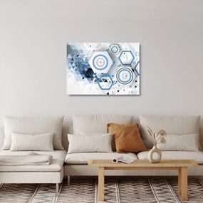 Tablou pe sticlă - Abstract geometric (70x50 cm)
