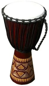 Tobă africană Djembe, 70 cm - sculptată manual
