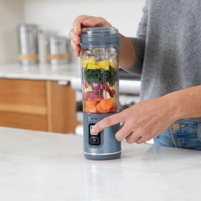Blender portabil Ninja Blast BC151EUNV, 7,4 W, 530 ml, 6 lame din otel, Zdrobire gheata, Pana la 10 cicluri, Fara BPA, USB-C, Albastru