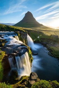 Fotografie Kirkjufell and waterfall at sunrise in, Ratnakorn Piyasirisorost