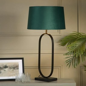 Veioza/Lampa de masa decorativa Modish negru/verde