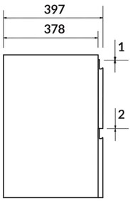 Mobilier suspendat, Cersanit, Moduo, pentru lavoar incastrabil, 50 cm, alb