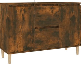 vidaXL Servantă, stejar fumuriu, 101x35x70 cm, lemn prelucrat