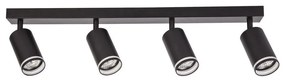 Spot PIPE 4xGU10/10W/230V negru