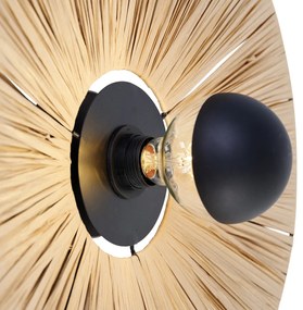 Aplică rustică neagră cu frânghie 45 cm - Leia