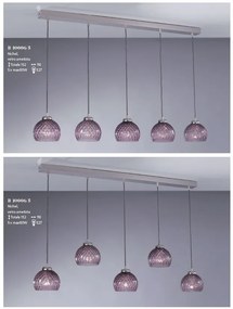 Lustra moderna cu 5 pendule design italian 10006 Amethyst