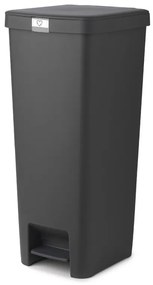 Cos cu pedala Brabantia StepUp 1005557, 40 L, Materiale ecologice, Deschidere mare, Gri închis