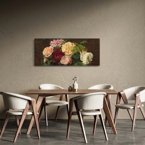 Tablou - Henri Fantin-Latour, Roses de Nice on a Table, reproducere (120x50 cm)