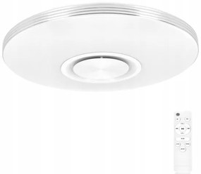 Plafonieră LED RGBW reglabilă cu boxă, LED/60W/230V, albă + telecomandă