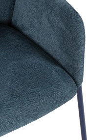 Set de scaune de sufragerie albastru 2 buc. tapițat Aslin – MOME