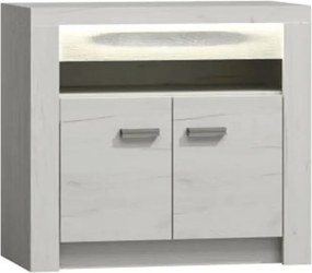 Comoda INFINITY I-10, frasin alb, PAL laminat, 96x42x73 cm