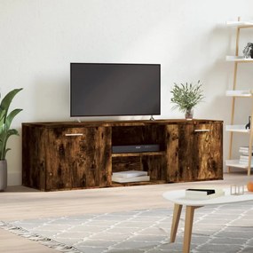 Comodă TV, stejar fumuriu, 120x34x37 cm, lemn compozit