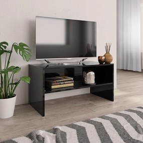 Comoda TV, negru extralucios, 80x40x40 cm, PAL 1, negru foarte lucios