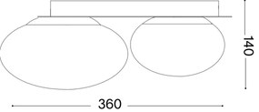 Plafonieră LED Ideal Lux NINFEA 2xGX53/9W/230V alb