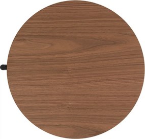 Noptieră neagră/în culoare naturală închisă cu blat cu aspect de lemn de nuc Tu – noo.ma