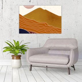 Tablou - Muntele de design Spacefrog N⁰1 (90x60 cm)