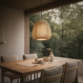 Lampă suspendată Japandi Bambus 30cm IP44 - Moana