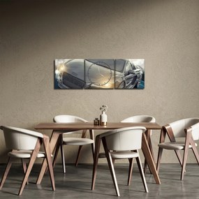 Tablou cu Audi - gri (cu ceas) (90x30 cm)
