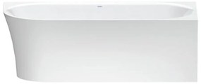 Cada freestanding Duravit DuraSenja 150x75 cm finisaj alb dreapta