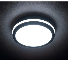 Plafonieră LED de exterior cu senzor Kanlux 38790 BENO 12/18W/230V 3000/3500/4000K IP65 antracit