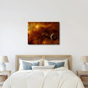 Tablou - Planete cu nebuloasă (70x50 cm)