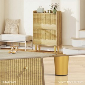 HOMCOM Dulap pentru încălțăminte 12 perechi, dulap îngust pentru încălțăminte, 2 sertare rabatabile polițe reglabile, 60x24x92cm, stejar | Aosom Romania