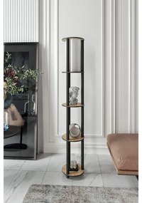 Lampadar cu rafturi 1xE27/40W/230V 150 cm negru/maro