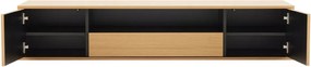 Comoda TV suspendata LOFT 150cm natur/ negru
