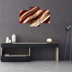 Tablou - Aur - textură albă (90x60 cm)