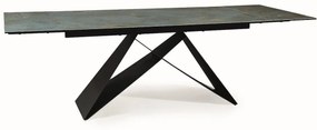 Masa extensibila Westin Ceramic Ossido turcoaz/negru mat L160-240 cm