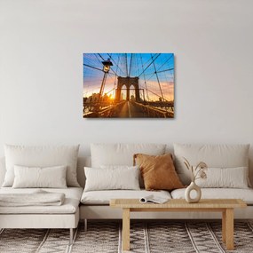 Tablou pe sticlă - Podul Brooklyn, Manhattan, New York (70x50 cm)