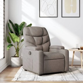 vidaXL Fotoliu rabatabil, gri taupe, material textil